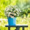 4 Bundles Summer Potted Plants Artificial Silk Daisy Flowers Fake Daisies Plastics Plants Flower Faux Wildflowers